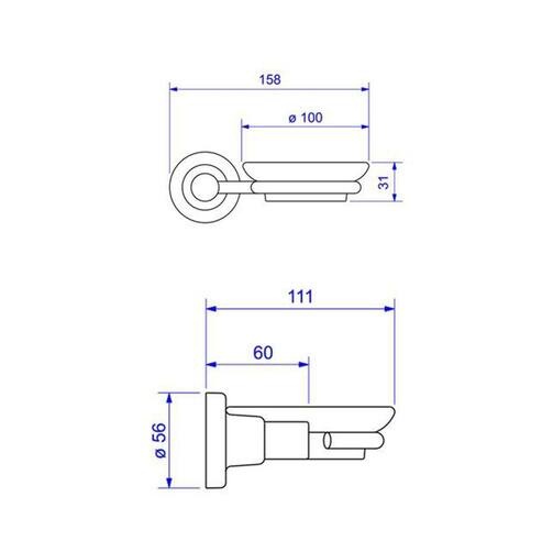 SABONETEIRA DECA EM LOU�A IZY CROMADO